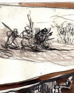 3 voyageurs sur le chemin.