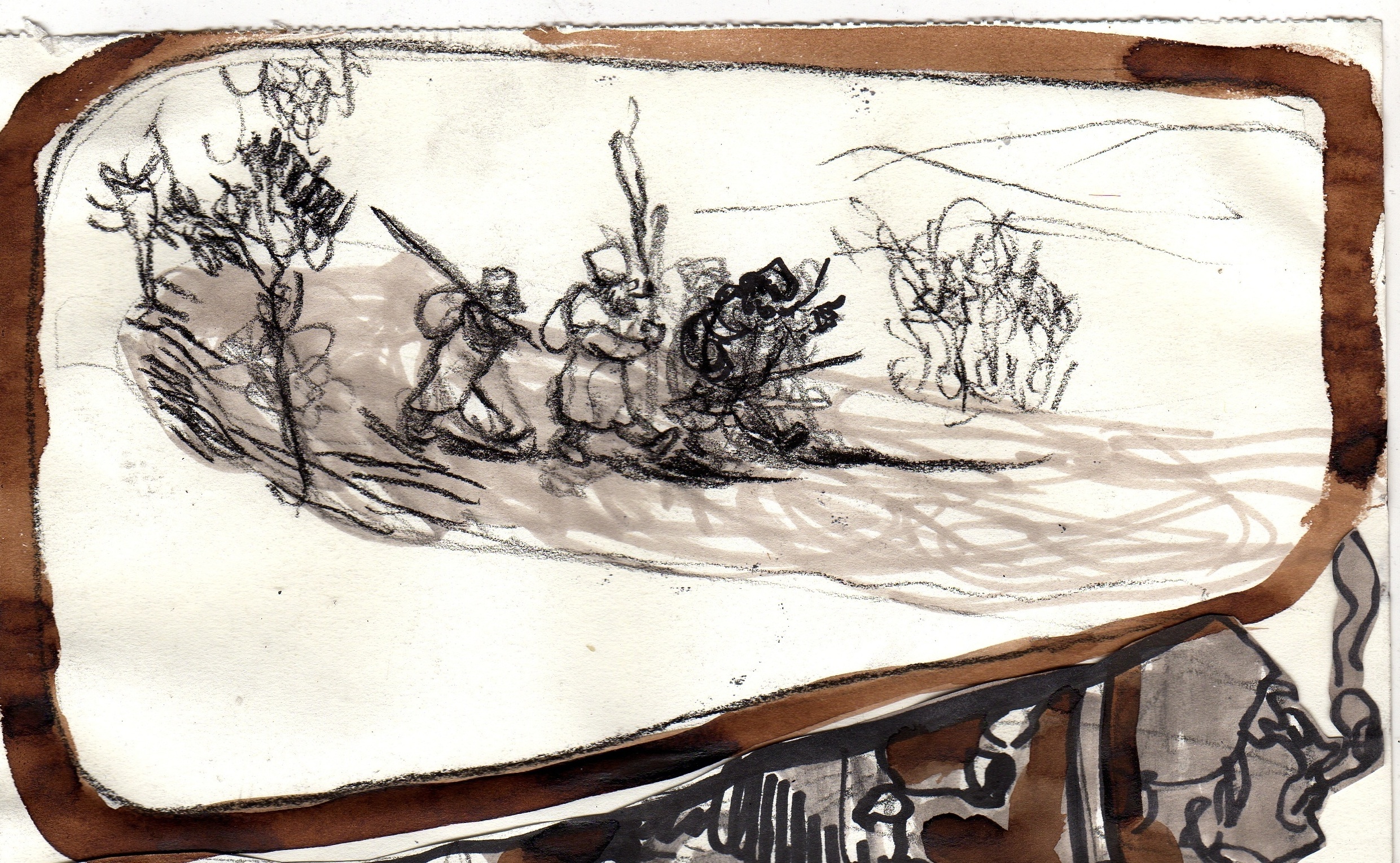 3 voyageurs sur le chemin.