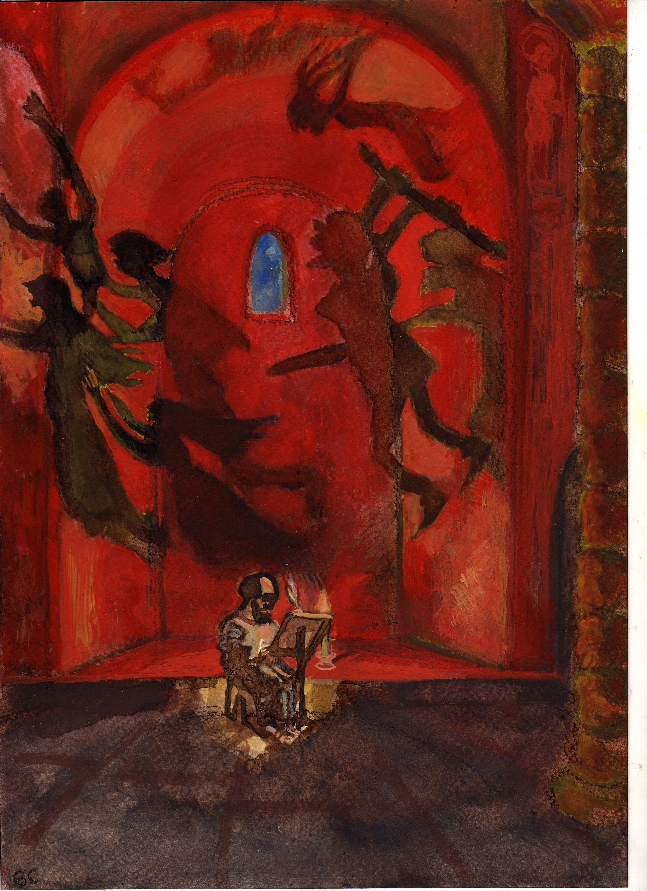 Illustration pour le roman "Alida war an treuzoù", "Alida sur le seuil" de Maguy Kerizit à paraitre aux éditions TES